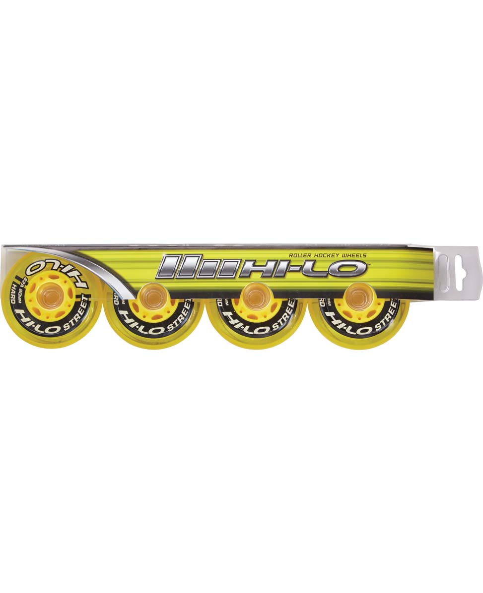 Hi-Lo Street Yellow Wheel Outdoor 4Pk 80mm 82A