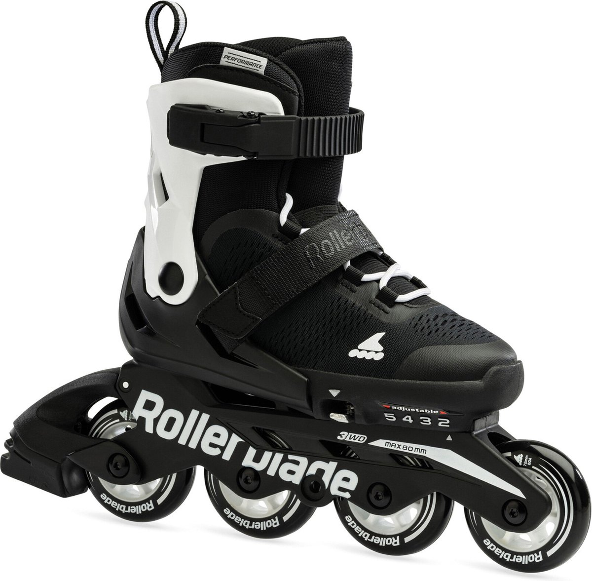 Rollerblade Microblade Zwart Wit Verstelbaar