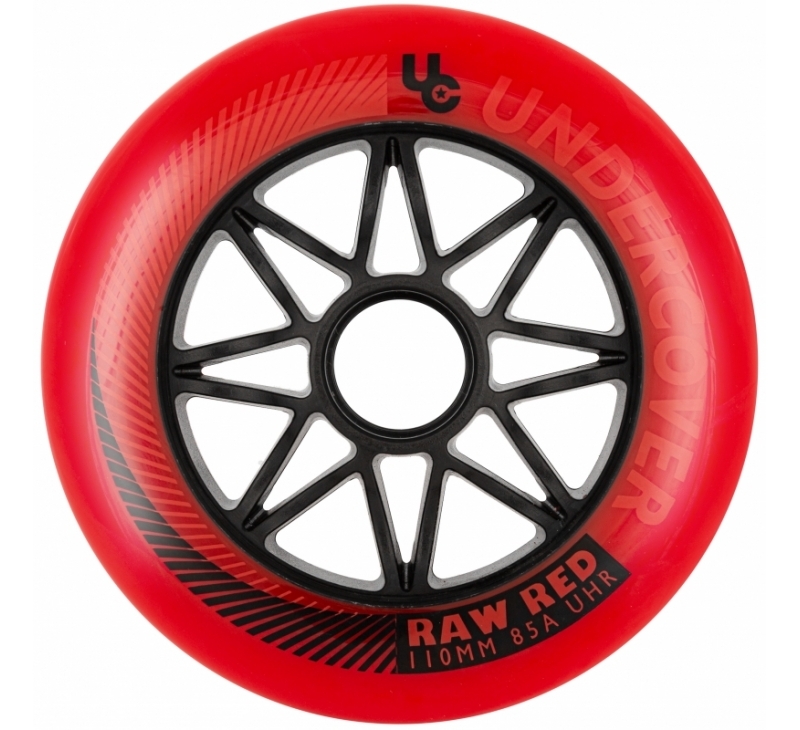 Undercover Wielen Raw 110mm/85A 3-Pack - Rood