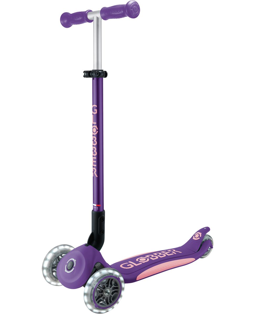 Globber Primo Foldable Plus Lights Purple