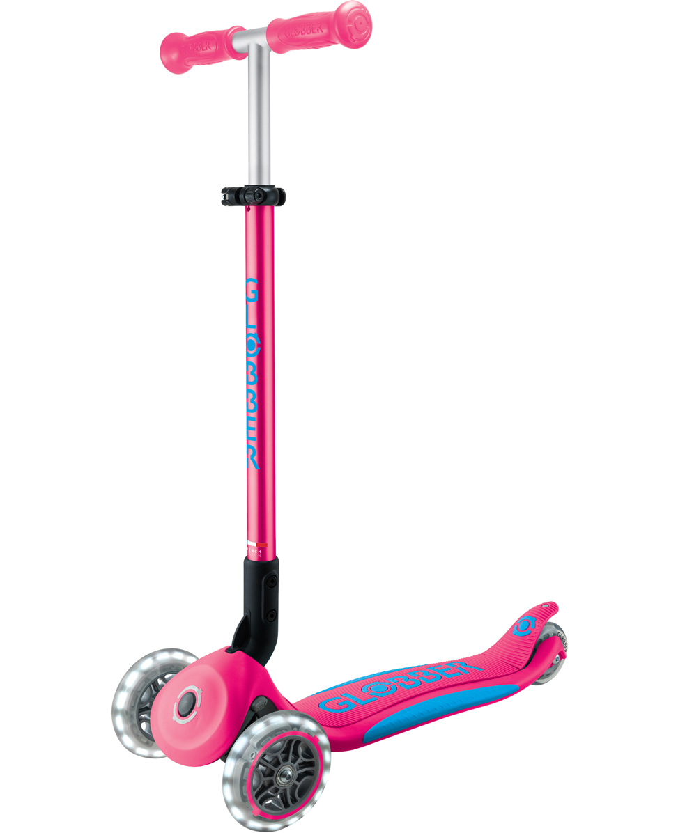 Globber Primo Foldable Plus Lights Fuchsia