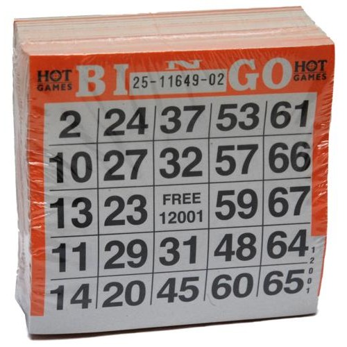 500 Bingokaarten in Oranje