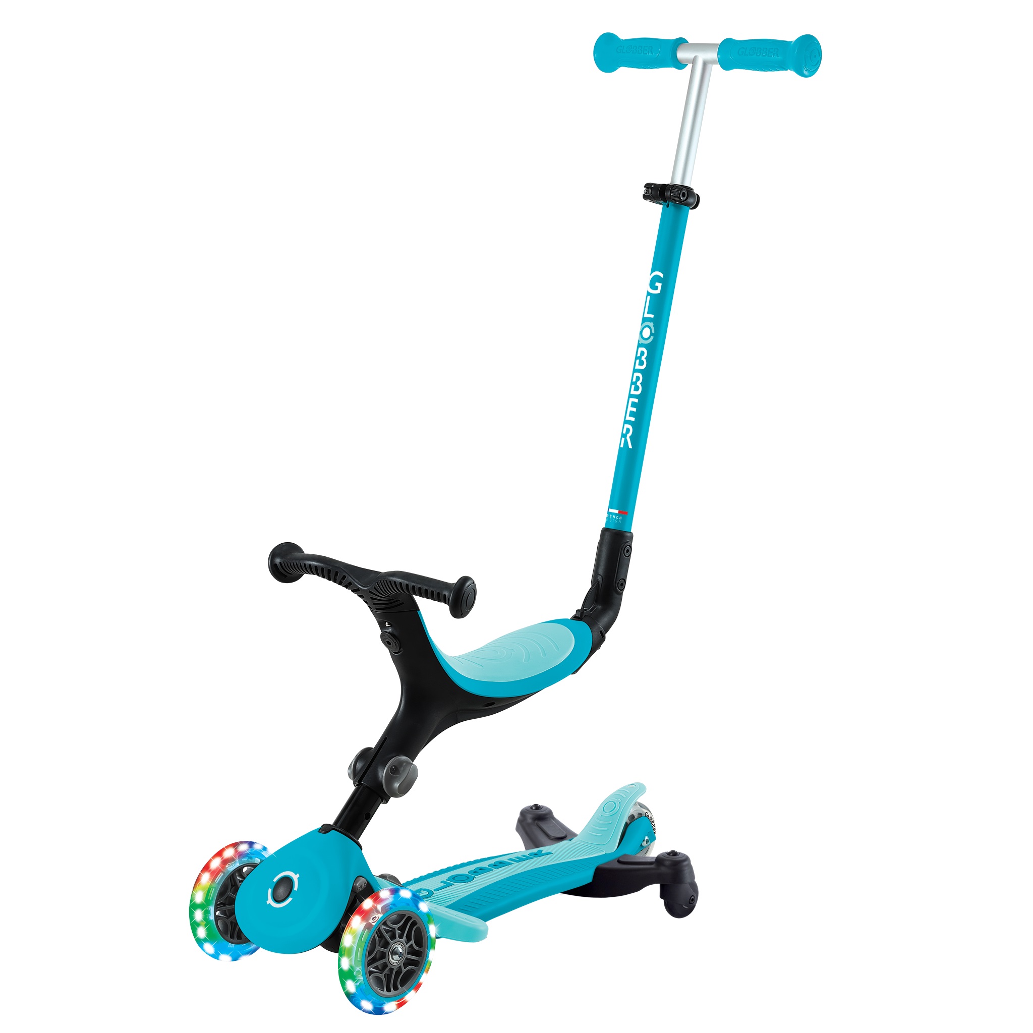 Globber Go Up Active Lights Aqua 360