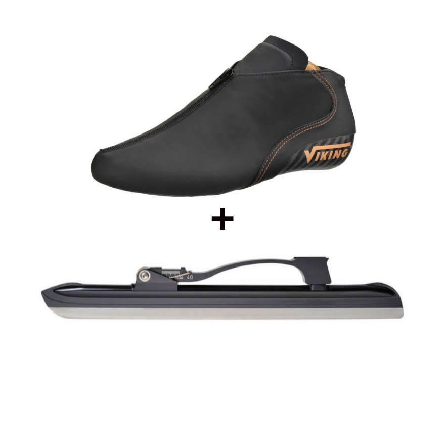 Viking Bronze Mt. 39 + Nagano special onderstel - complete klapschaatsen