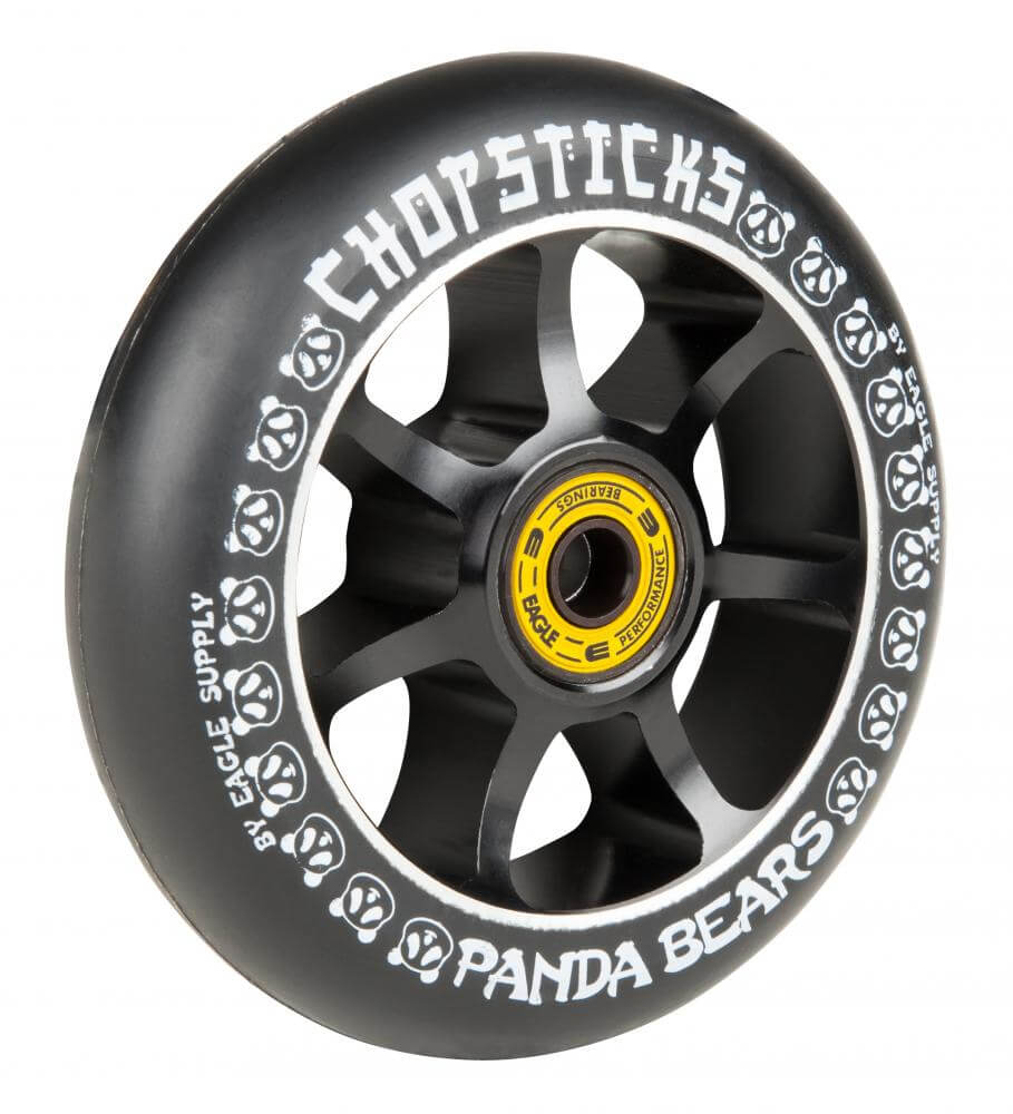 Chopsticks Panda Bears 100mm Wheel Black 