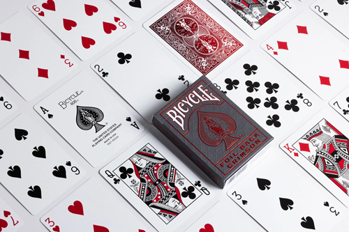 Bicycle Poker Cards Metalluxe Red Foil Back