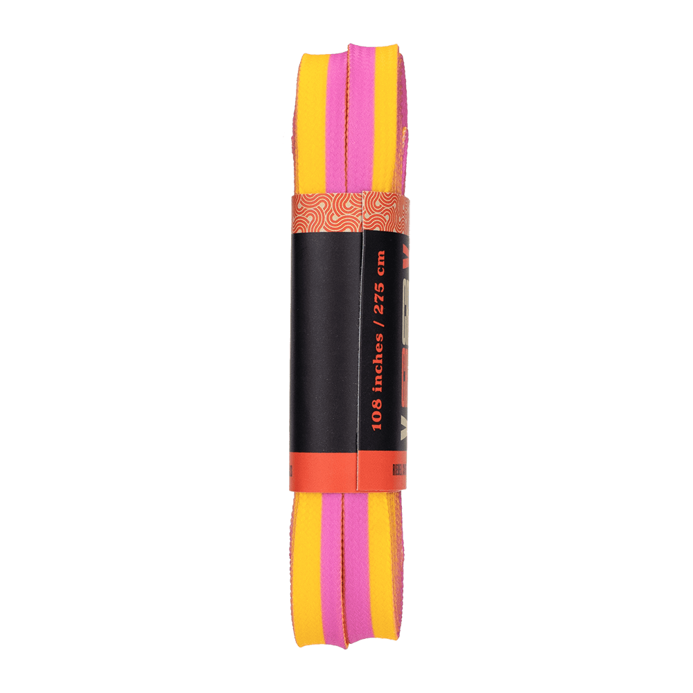 Riedell Laces CrissCross - Pink/Yellow - 108 Inch/274 Cm