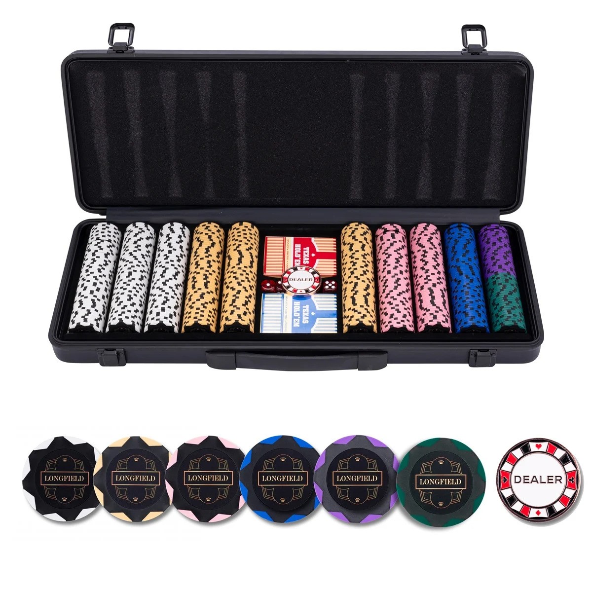 Poker Set In Black Case 500 Chips ( 14Gr ) NO Value