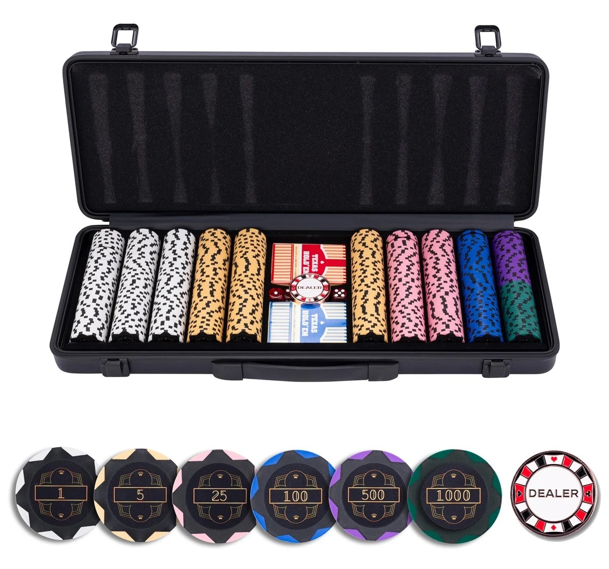 Poker Set In Black Case 500 Chips ( 14Gr ) Value