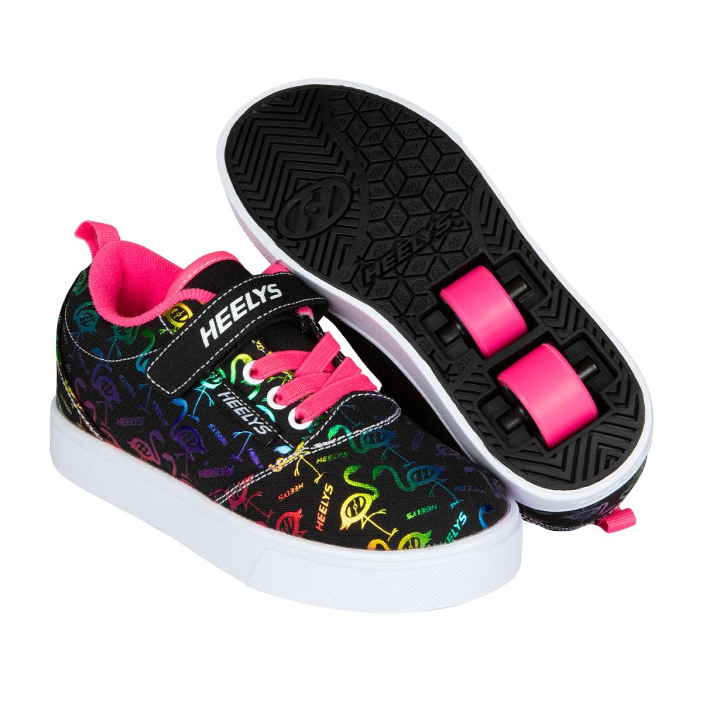 Heelys X2 Pro 20 - Black/Pink/Rainbow