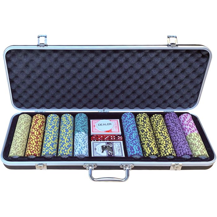 Poker Set DLX 500 Chips 14Gr Value