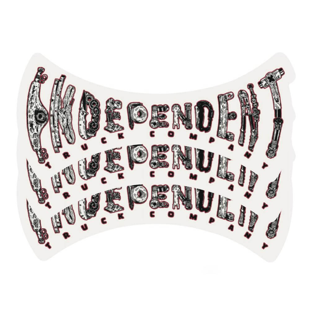 Independent Stickers Genuine Parts White Vinyl