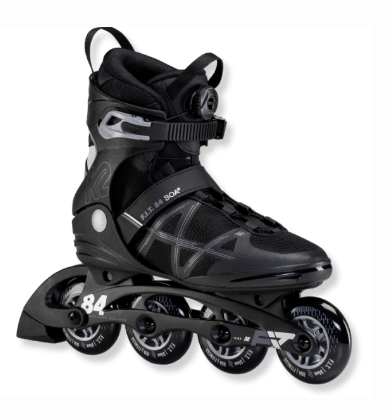 K2 F.I.T. 84 Boa Black Silver Inline Skate 84 MM