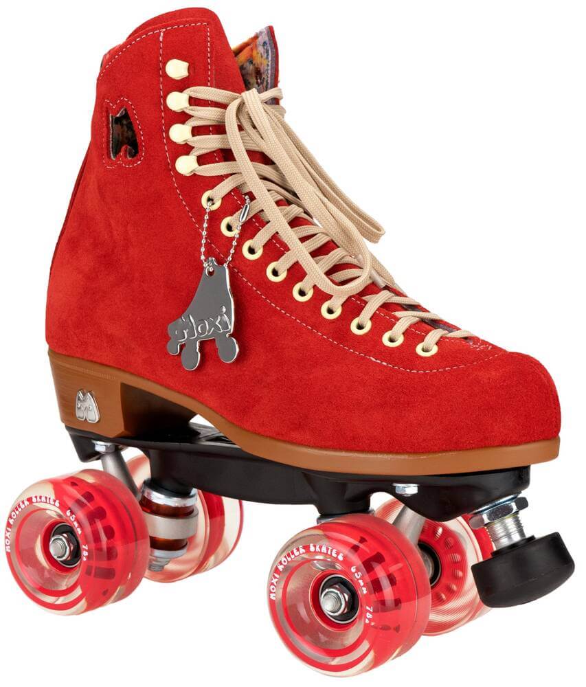 Deze mooie Moxi lolly Poppy rode rolschaatsen kunnen worden gebruikt om binnen of buiten te skaten