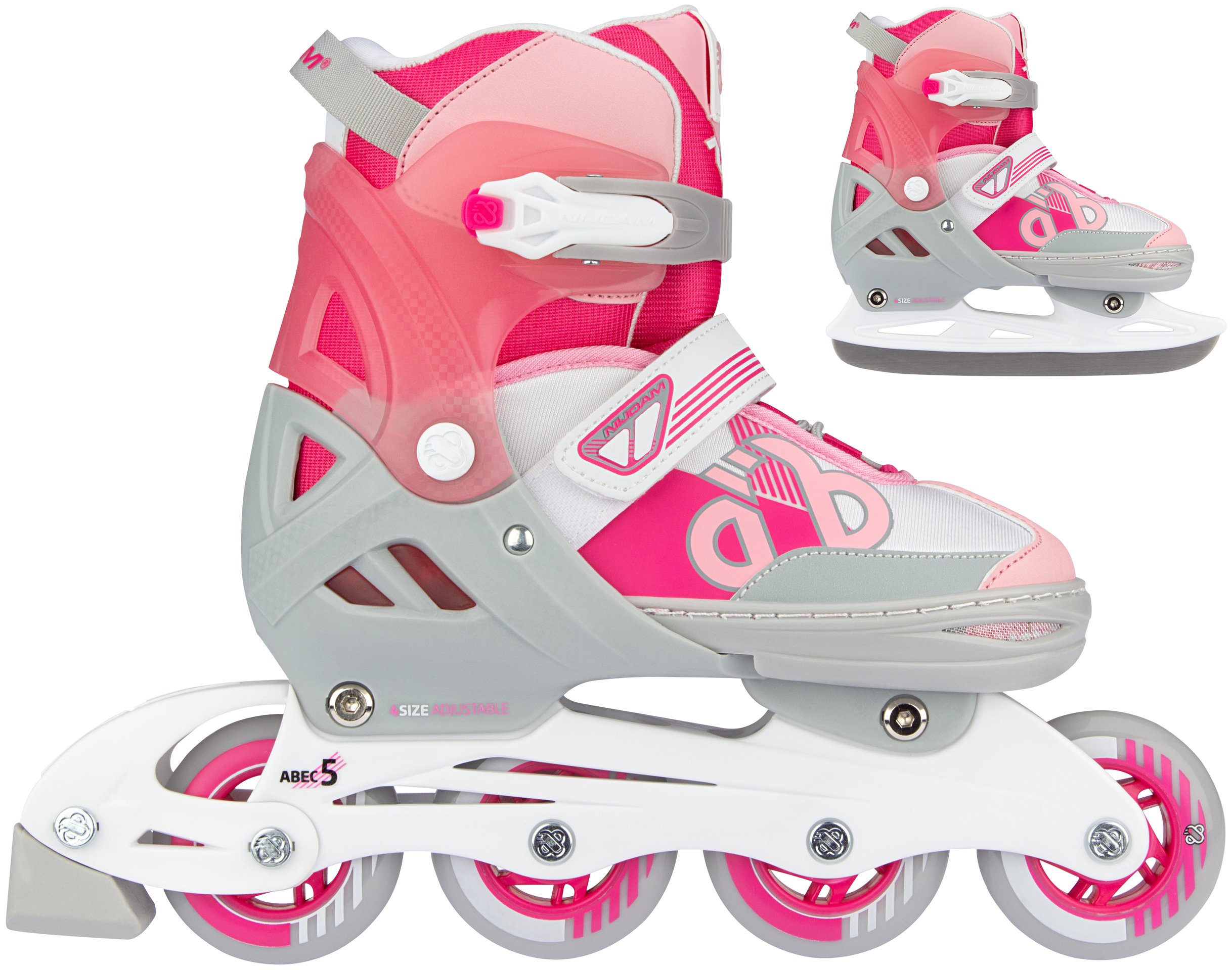Nijdam Ijshockey Inlineskate Combo Verstelbaar Bold Berry