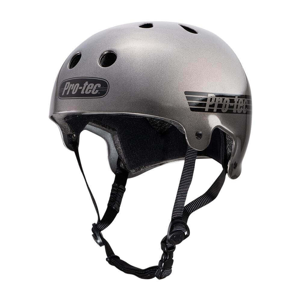 Pro-Tec Helm - Old School Cert - Mat Metallic Gunmetal Maat: XS