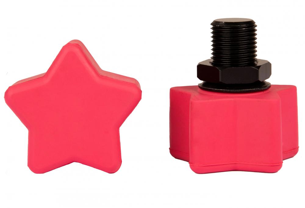 Rookie Toestop Pink Star Adjustable 2Pack ( Ook Voor Moxi )