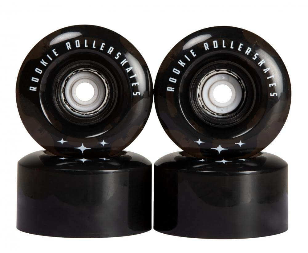 Rookie LED flash wheels Clear Black 58mm