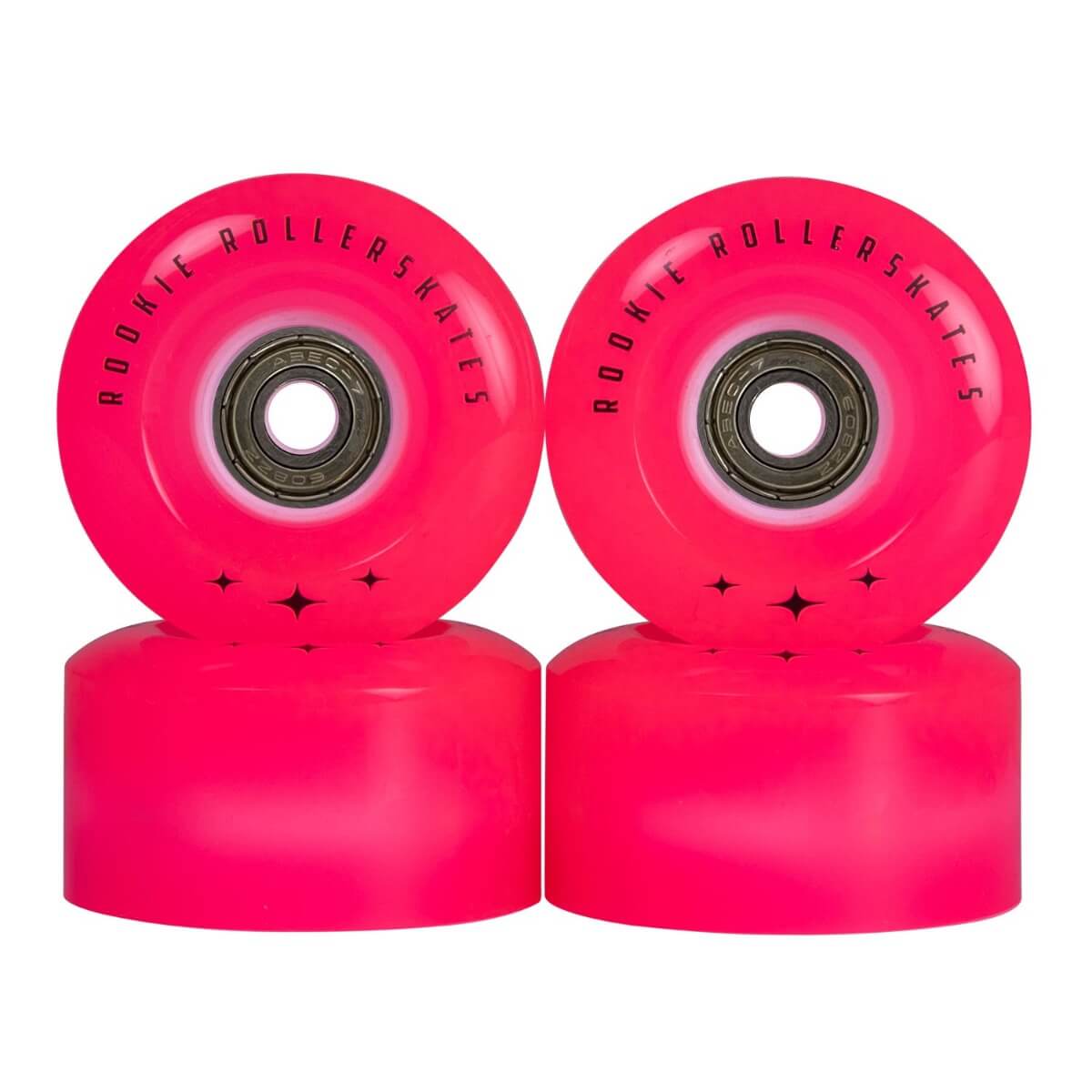Rookie LED flash wheels Clear Pink 58mm