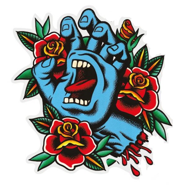 Santa Cruz Sticker Screaming Flash Rose Sticker