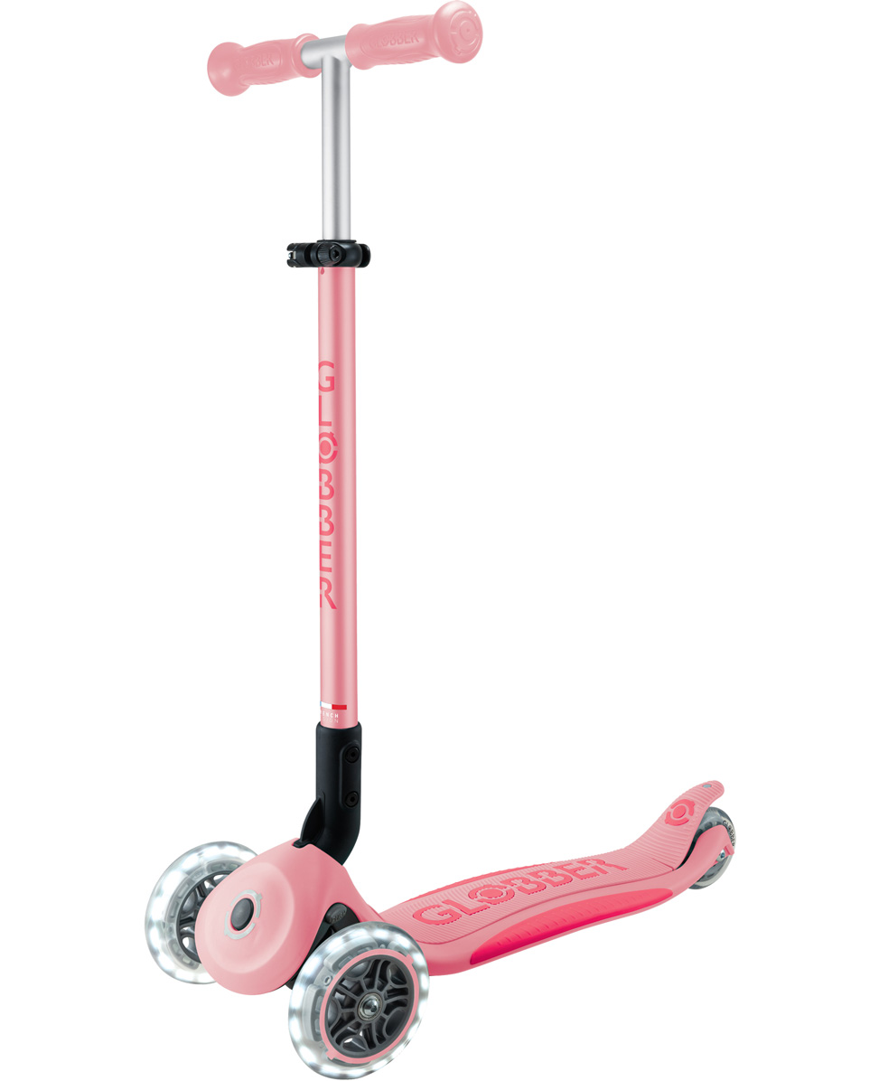 Globber Primo Foldable Plus Lights Pastel Pink