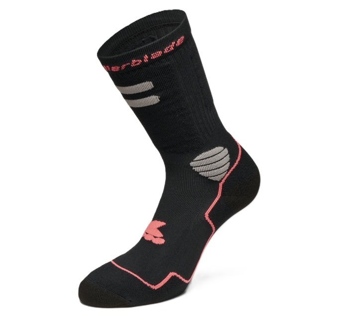 Rollerblade High Performance Skate Socks Black/Coral - Maat: S
