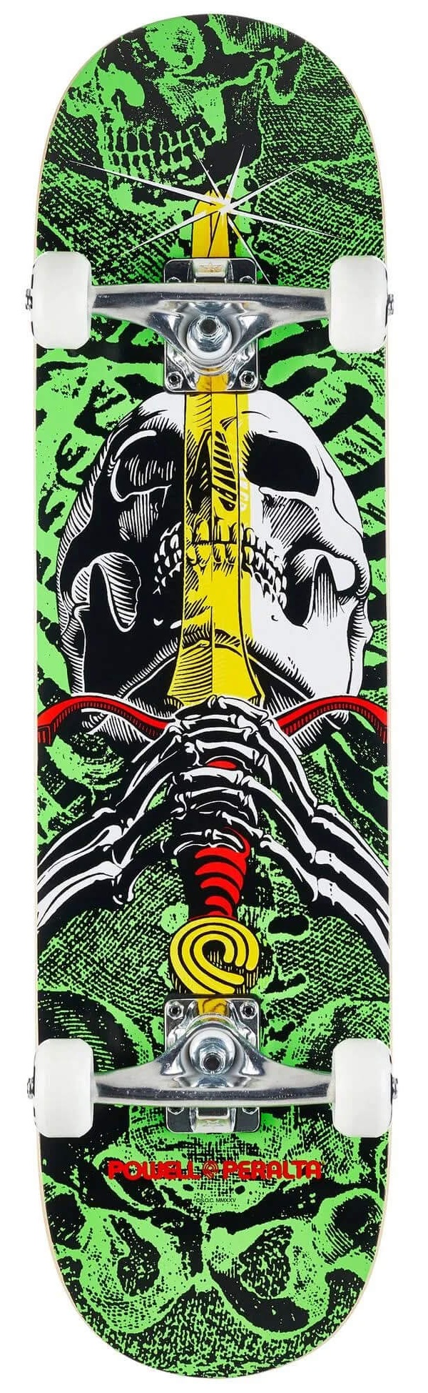 Powell-Peralta Skateboard - Skull & Sword Birch 8" x 31.45" - Green