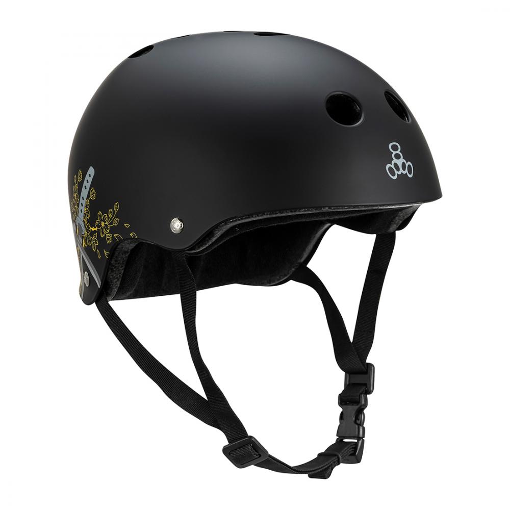 Triple Eight Helmet - Certified Sweat Saver Helm | Sky Brown Signature Edition Black