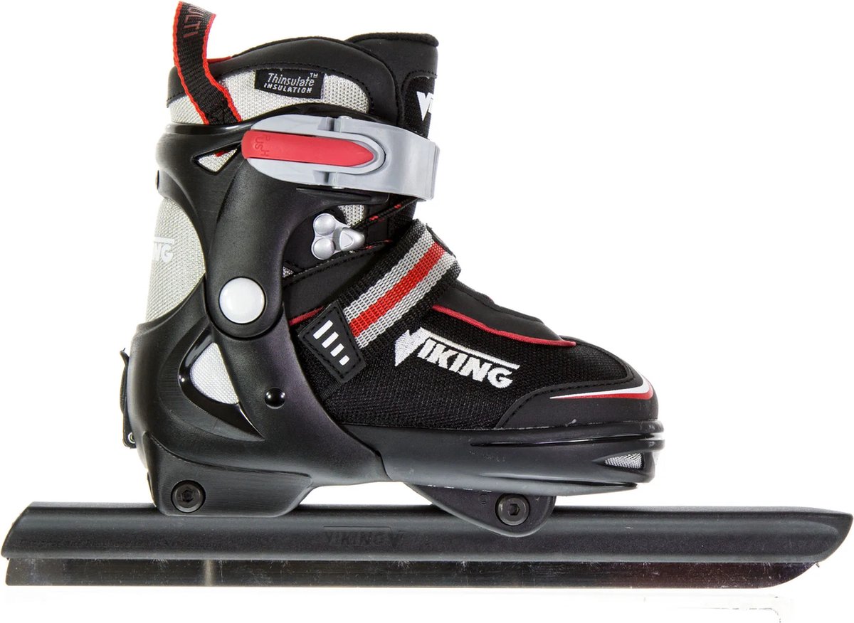 Viking Kinderschaatsen - Unisex - Zwart/Grijs/Rood/Wit